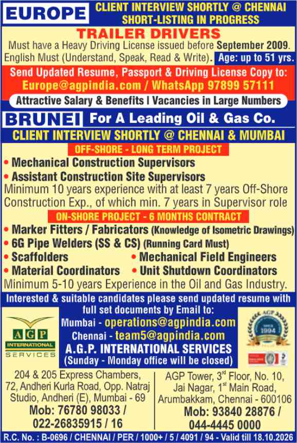 Job Opportunities In Europe - Gulf Job Paper