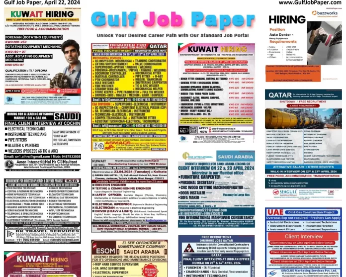 Gulf Job Paper 22 April