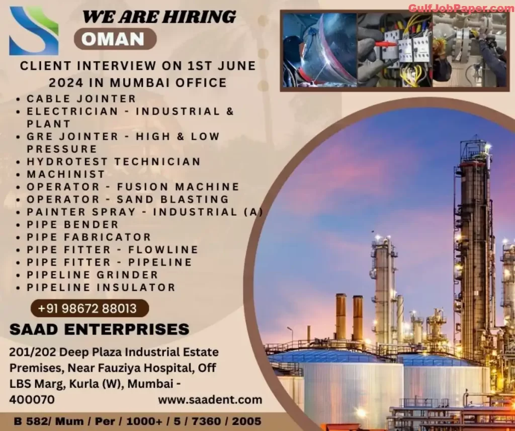 Urgent Job Openings in Oman Multiple Positions Available Abroad Jobs