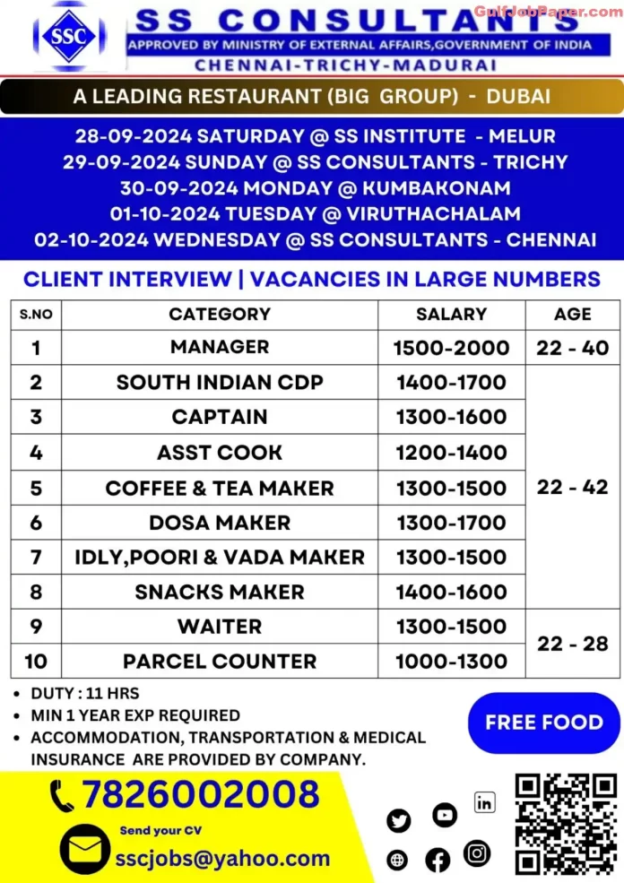 Restaurant Job