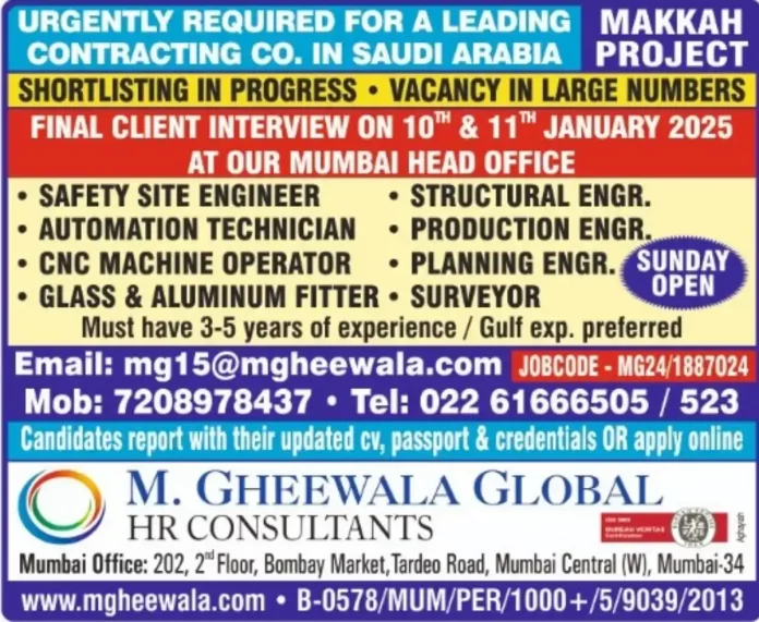 Recruitment for Makkah Project