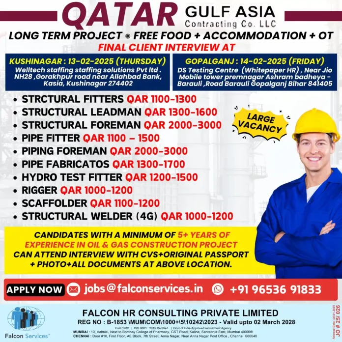 Oil and Gas Job in Qatar