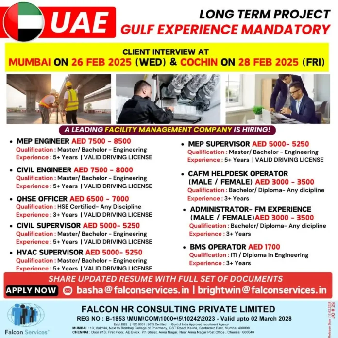 Facility Management Jobs in UAE