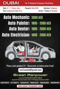 Dubai Auto Mechanic Jobs