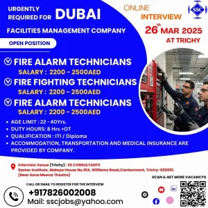 Fire Alarm Technician Jobs Dubai