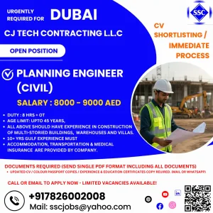 Planning Engineer Jobs in Dubai