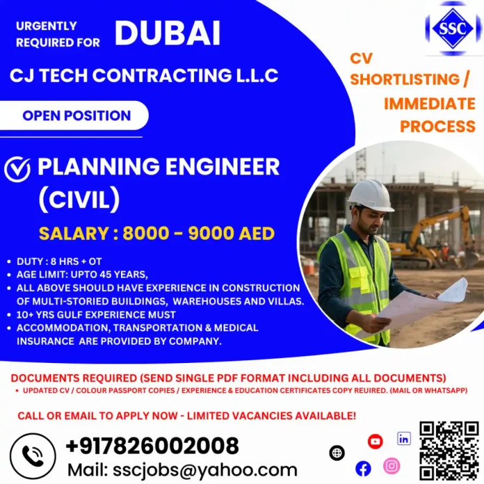 Planning Engineer Jobs in Dubai