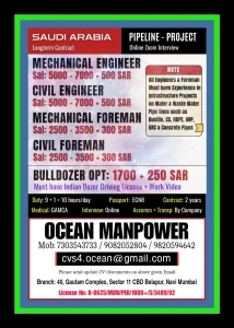 Saudi Arabia Pipeline Project Jobs