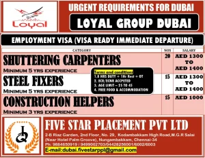 Dubai Construction Job