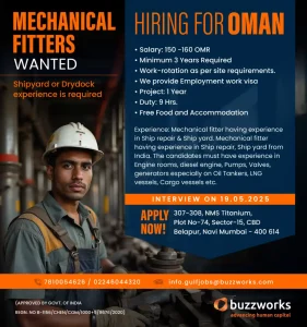 Mechanical Fitters Jobs in Oman