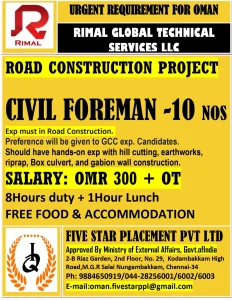 Civil Foreman Jobs in Oman