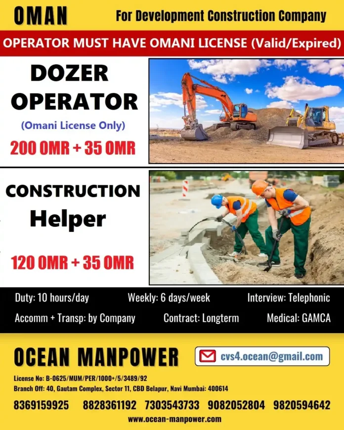 Oman Jobs for Operators