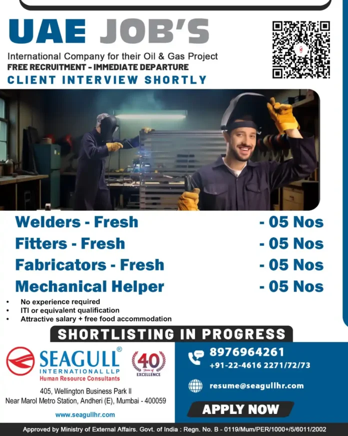 UAE Oil and Gas Jobs Recruitment by Seagull International