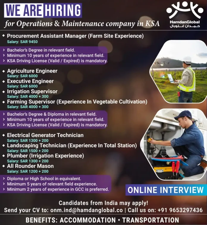 HamdanGlobal Jobs Recruitment KSA