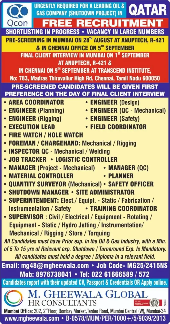 Oil and Gas Industry Recruitment Drive