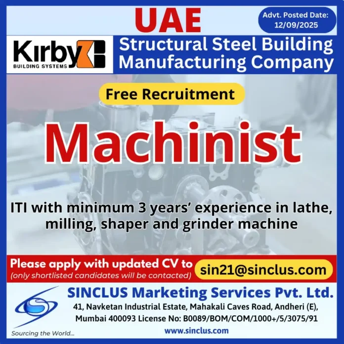 Machinist operating industrial machinery in a workshop setting