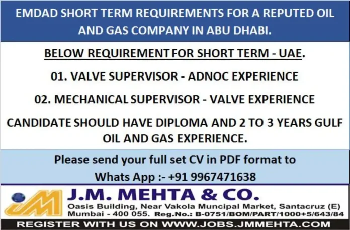 Recruitment for Oil and Gas Jobs in Abu Dhabi
