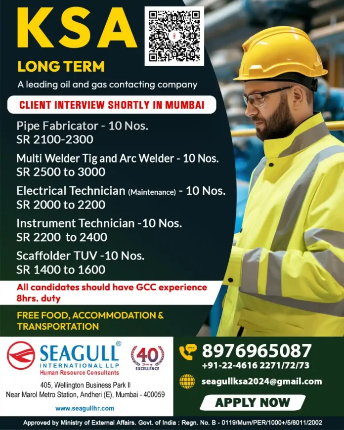 Oil and Gas Job Opportunities in Saudi Arabia for Skilled Technicians
