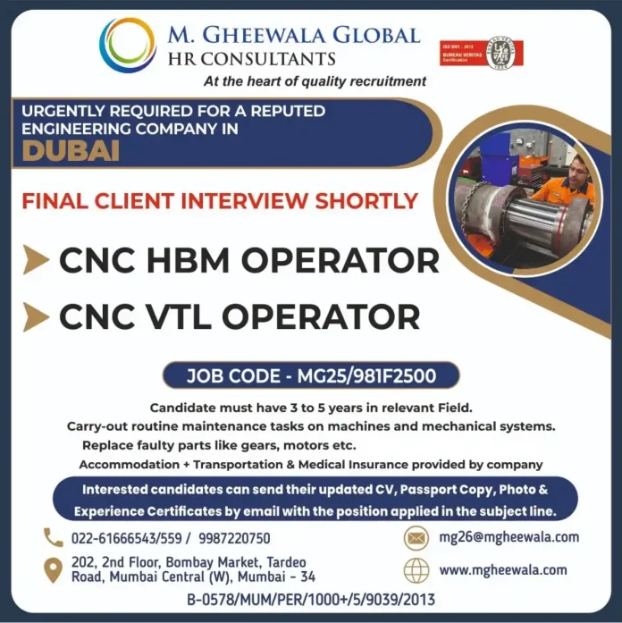 CNC Machine Operator working in engineering company