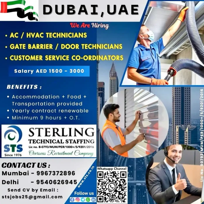 STS Job Recruitment for Technical Positions in Dubai