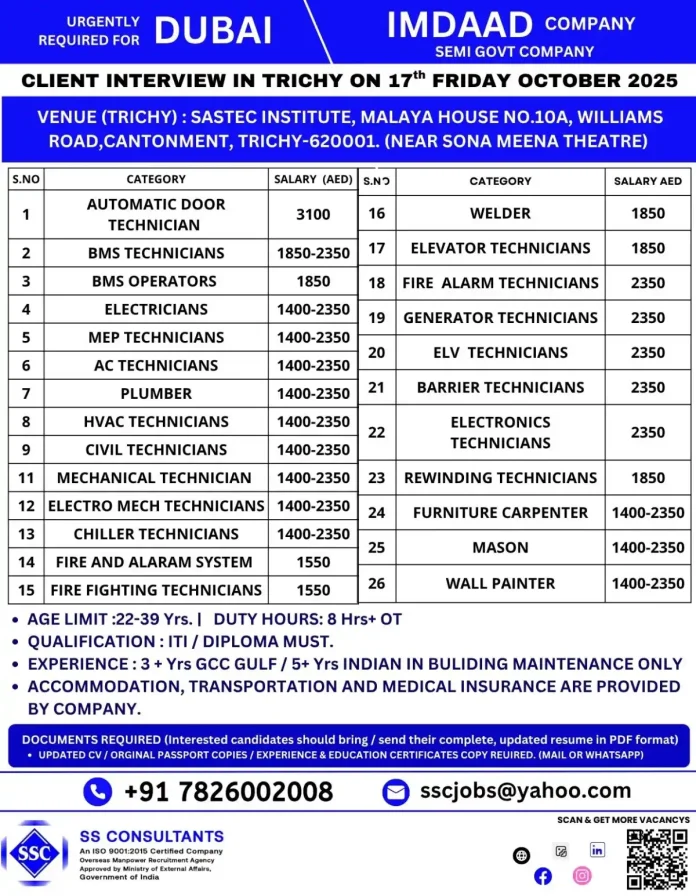 Imdaad Company Dubai Job Recruitment