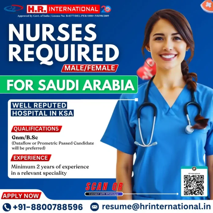 Nurses Recruitment for Saudi Arabia by H.R. INTERNATIONAL