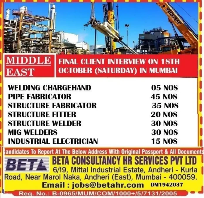 Wagstaff Job Interview for Industrial Positions in Mumbai