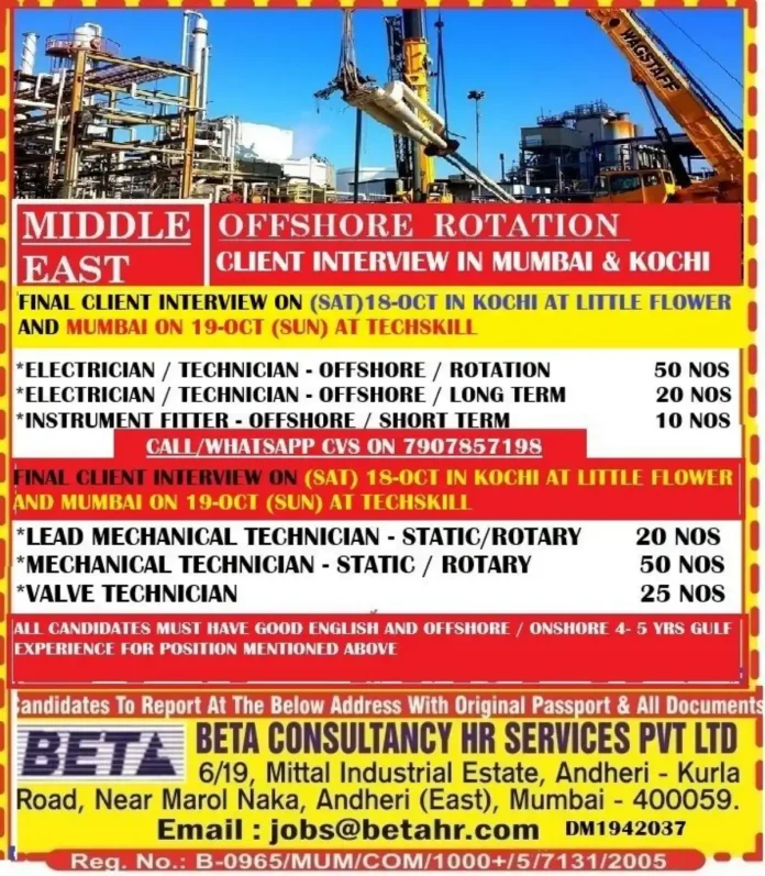 Recruitment for Wagstaff Offshore Rotation Jobs