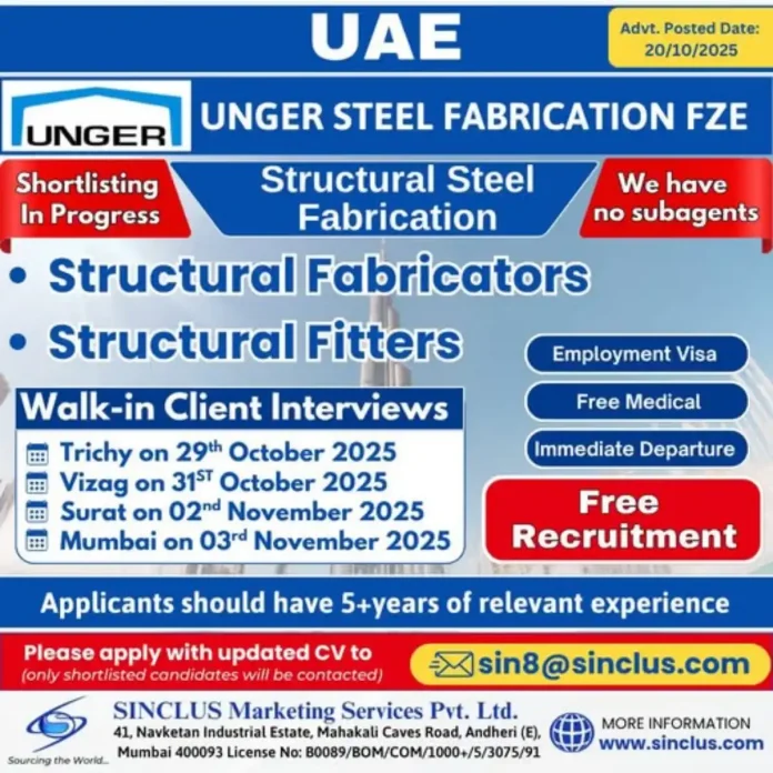 Gulf-Jobs-23-Oct-25-51 Structural Fitter working on steel fabrication in industrial setting