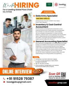 Soundlines Group Job Opportunities in Saudi Arabia for Data Entry and Accounting Roles