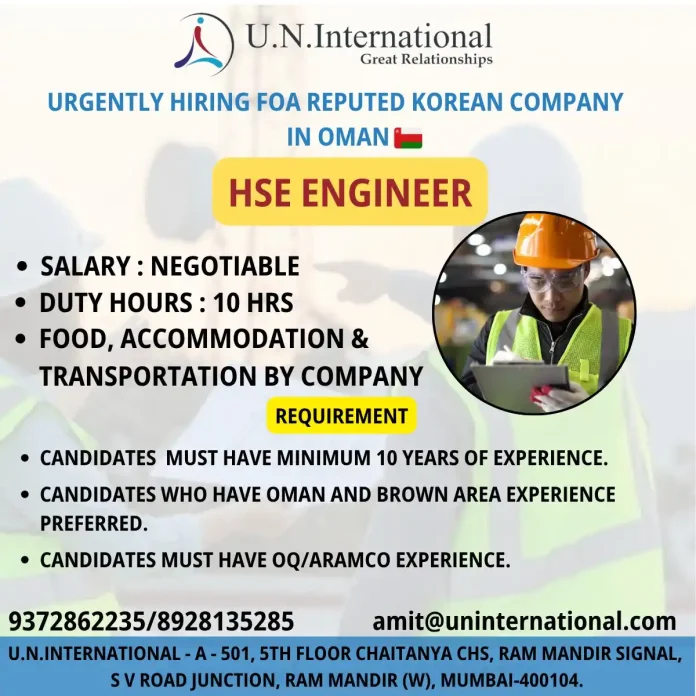 Gulf-Jobs-29-Oct-25-5 HSE Engineer working on safety protocols in Oman
