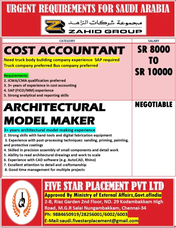 Zahid Group Job Opportunities in Saudi Arabia