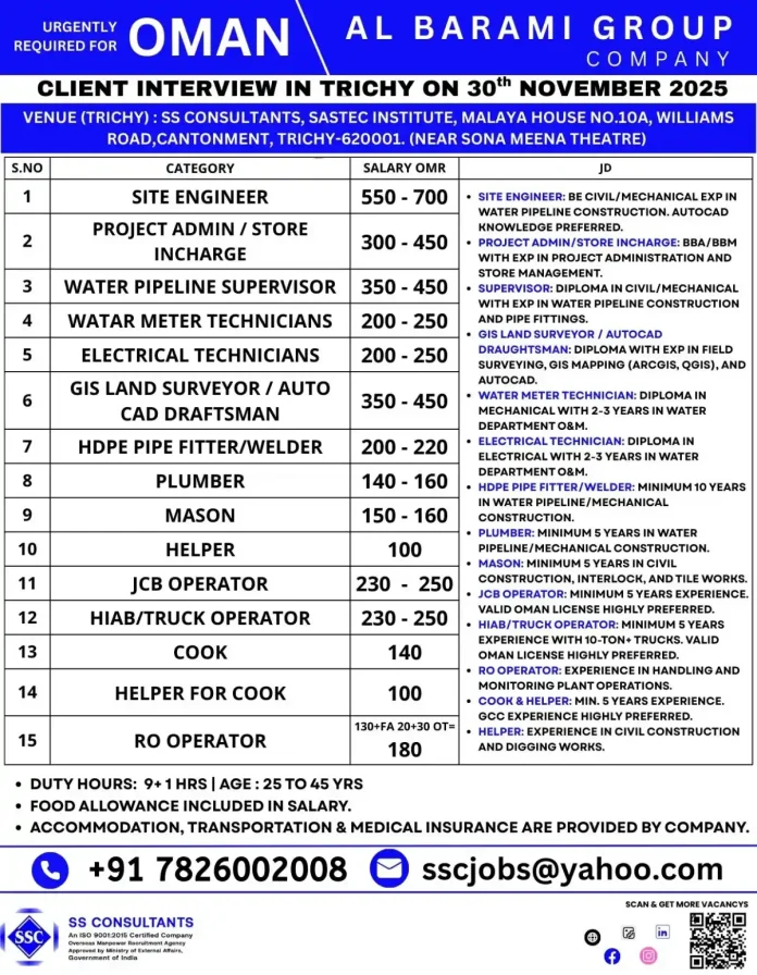 Al Barami Group Career Opportunities in Oman