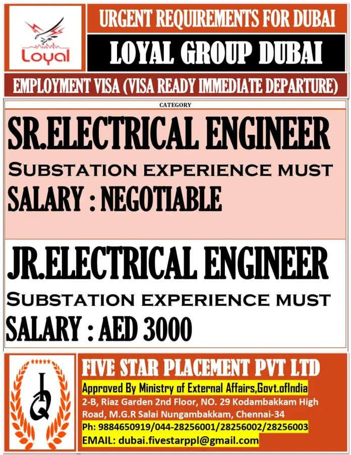 Electrical Engineer Job Opportunity in Dubai with Loyal Group