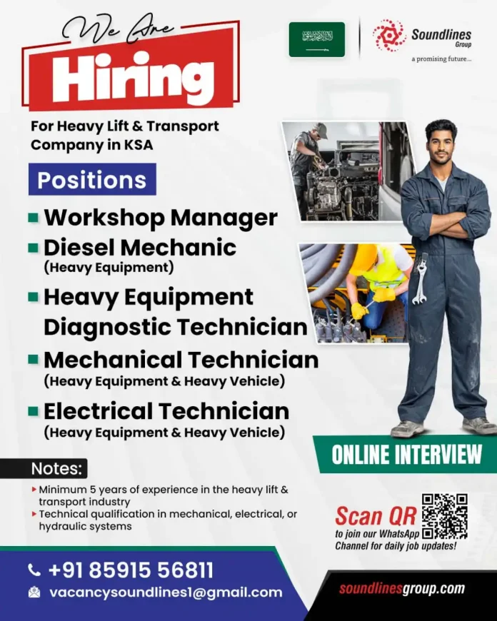 Heavy Lift and Transport Equipment Maintenance in Saudi Arabia