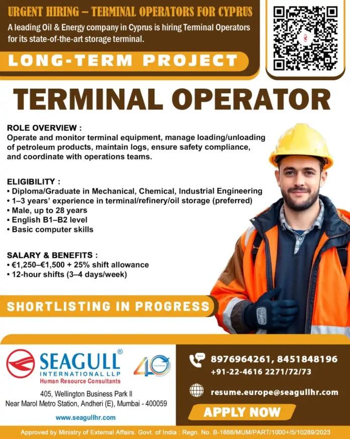 Terminal Operator managing petroleum storage at a facility in Cyprus