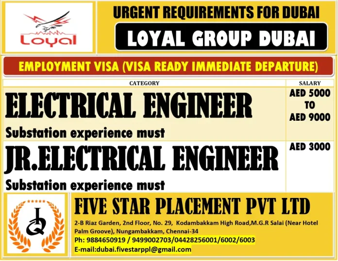 Electrical Engineer working in a substation in Dubai