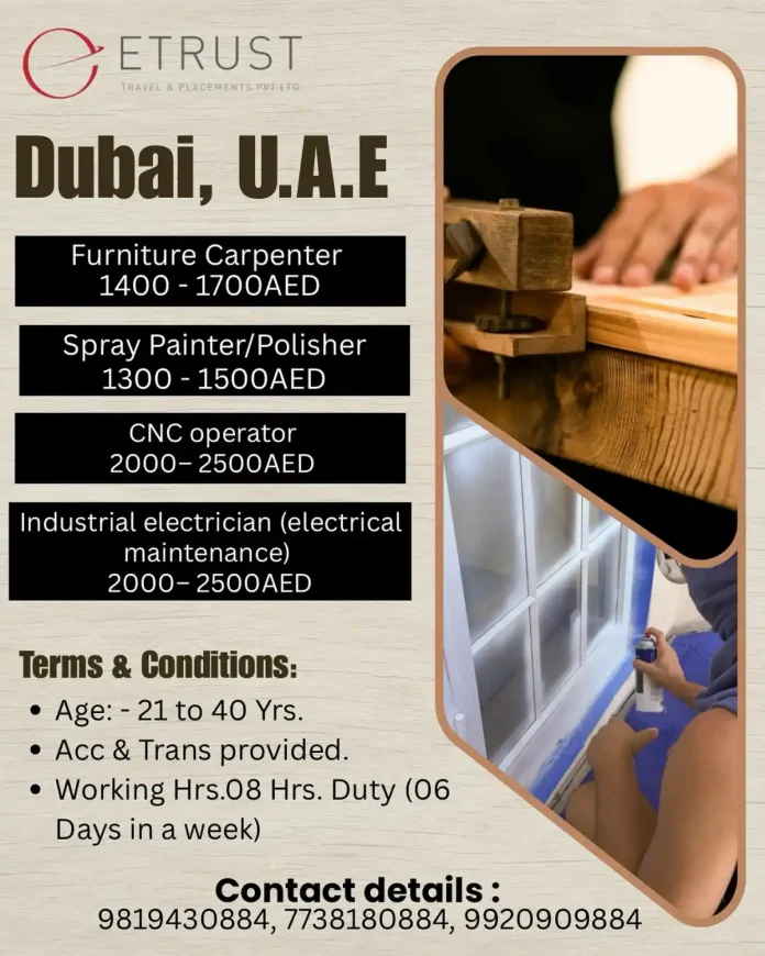 ETRUST Travel and Placements Dubai job recruitment office