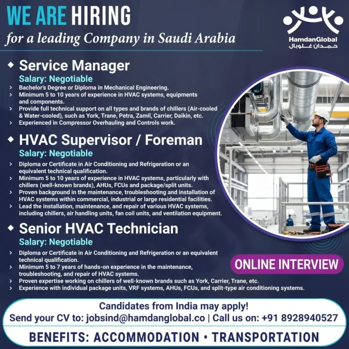 HVAC Maintenance Team Working in Saudi Arabia