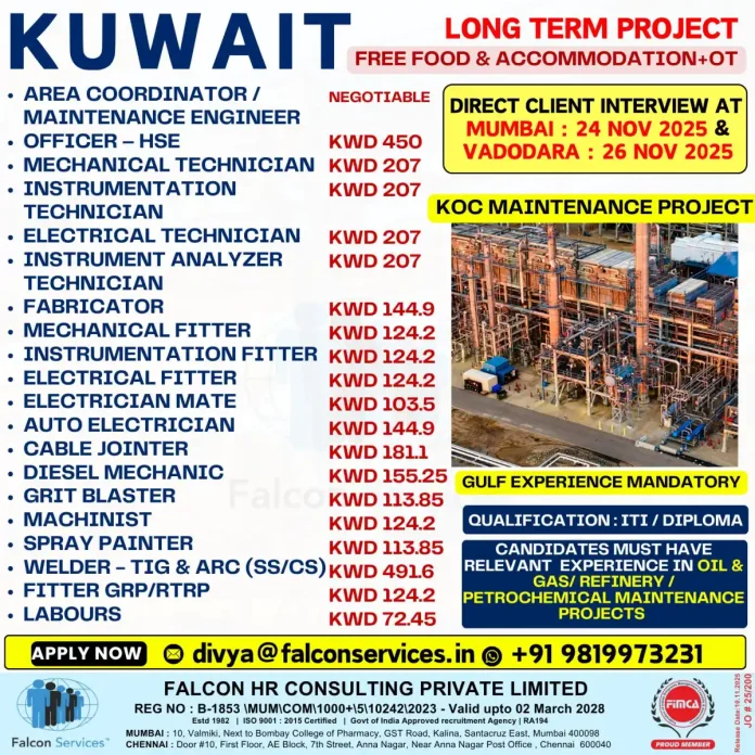HSE Officer and Technician Job Openings in Kuwait Oil and Gas Sector