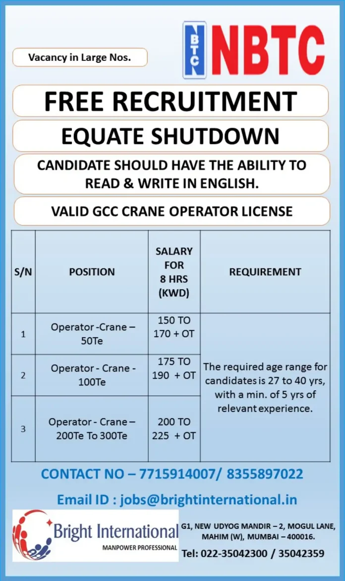 Crane operator working on construction site in Kuwait