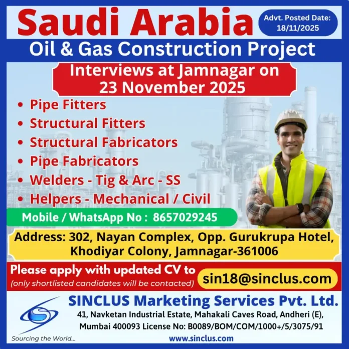 Oil and Gas Construction Workers in Saudi Arabia