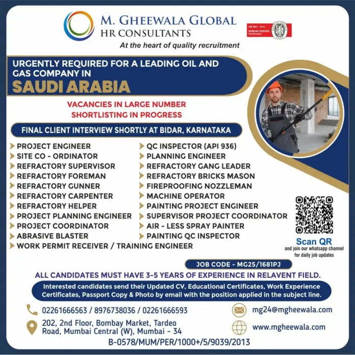 Oil and Gas Recruitment Opportunities in Saudi Arabia