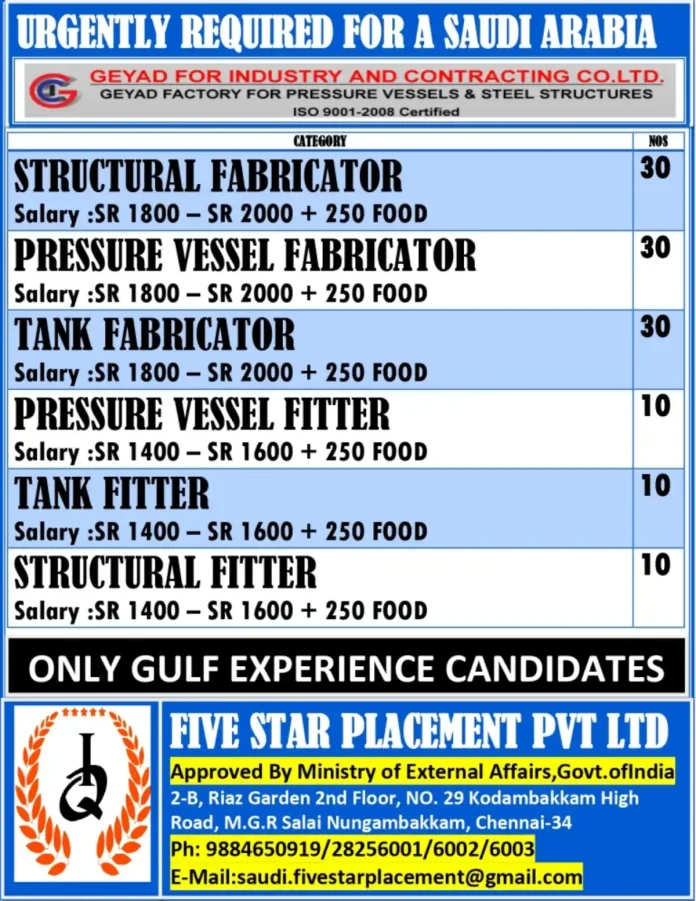 GEYAD Factory for Pressure Vessels and Steel Structures in Saudi Arabia