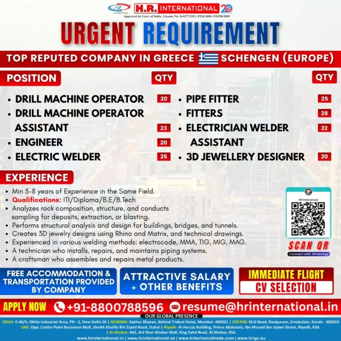 HR International Greece Job Recruitment
