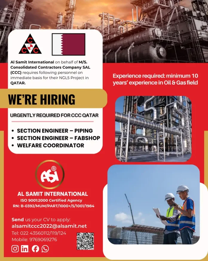 CCC Qatar NGL5 Project Recruitment Drive