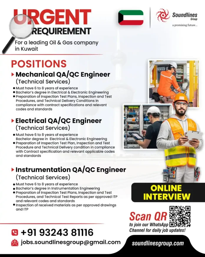 QA/QC Engineer Career Opportunities in Kuwait Oil & Gas Industry