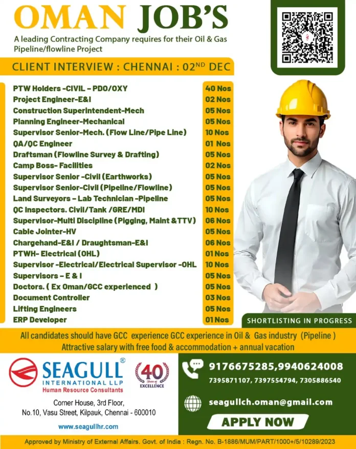 Oil and Gas Pipeline Construction Site in Oman