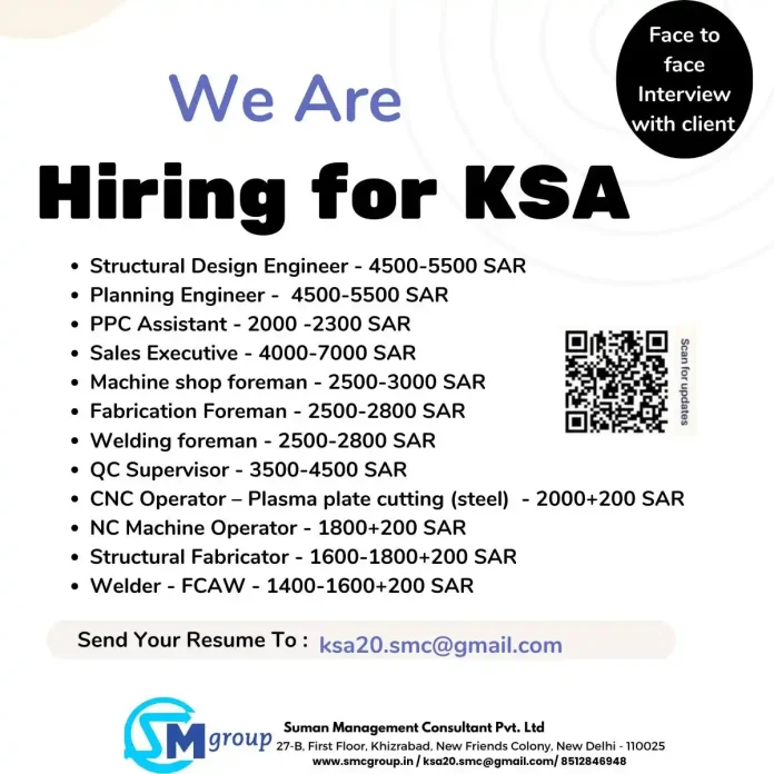 SMC Group KSA Job Vacancies and Recruitment