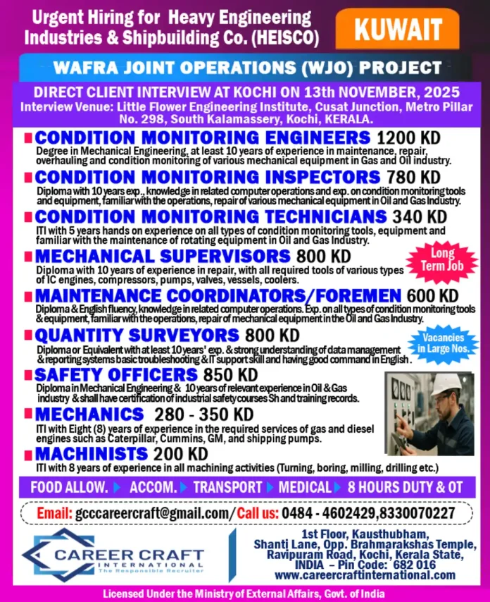 HEISCO WJO Project Recruitment Drive in Kuwait